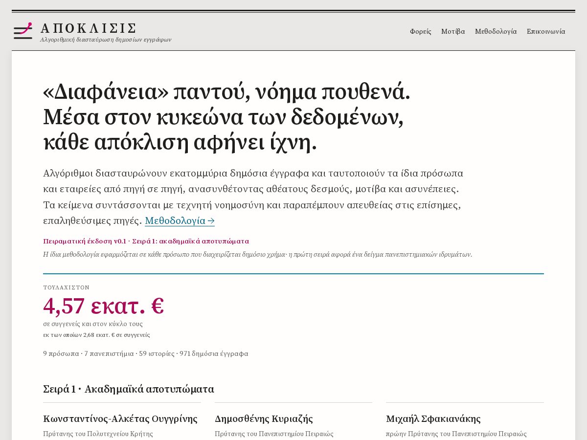Landing-page snapshot of apoklisis.org