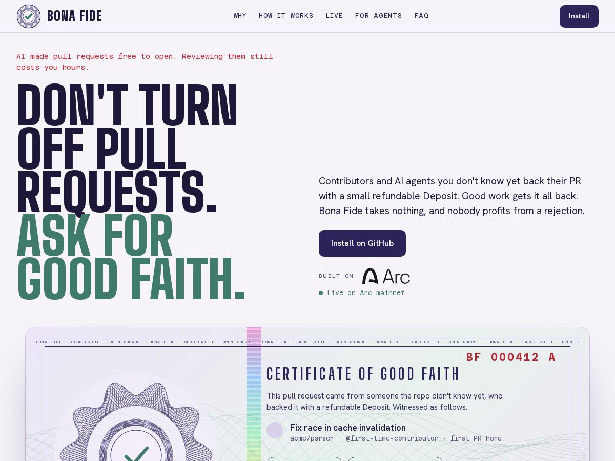 Landing-page snapshot of bofi.live