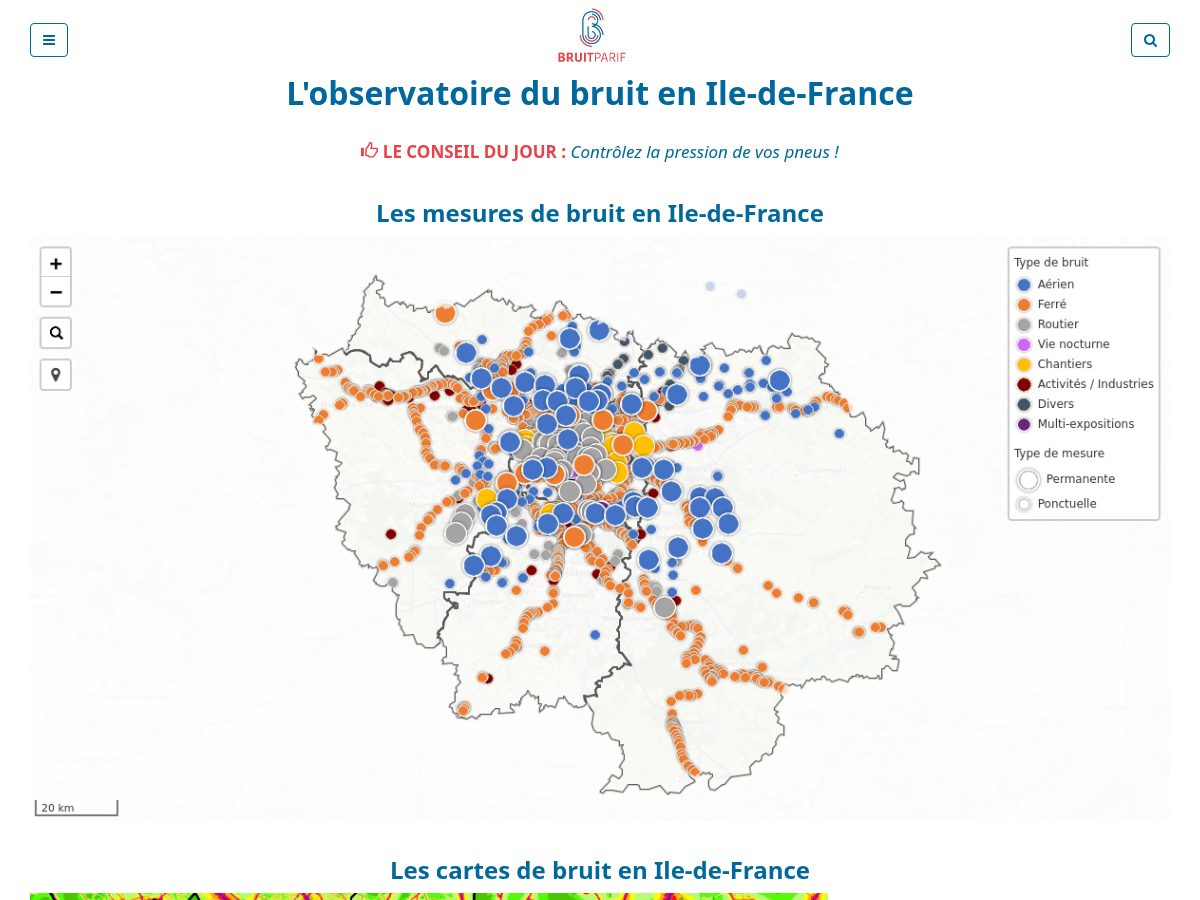 Landing-page snapshot of bruitparif.info