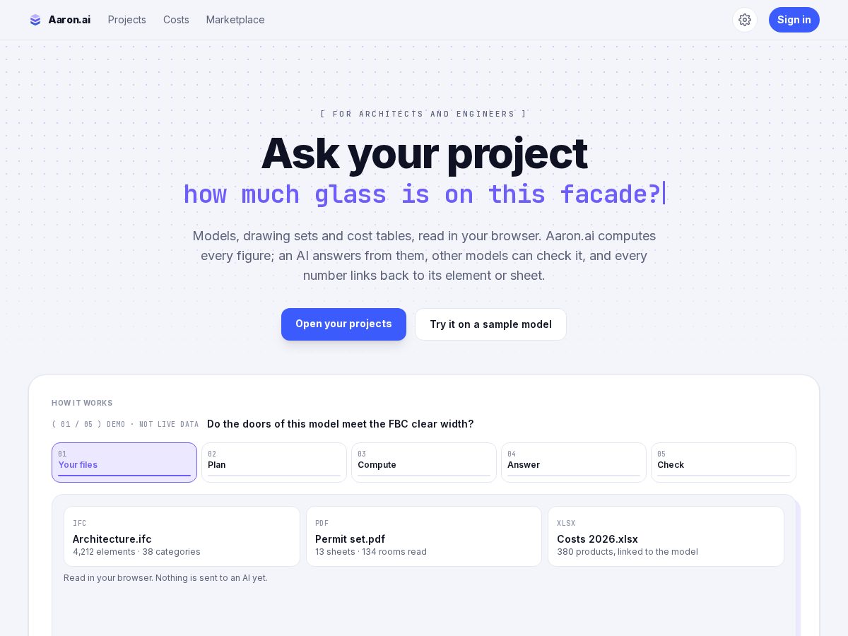 Landing-page snapshot of checkaaron.com
