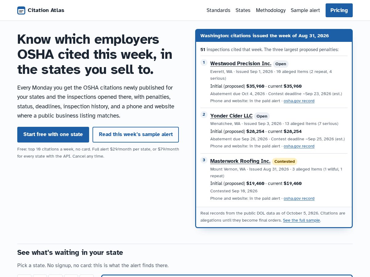 Landing-page snapshot of citationatlas.com