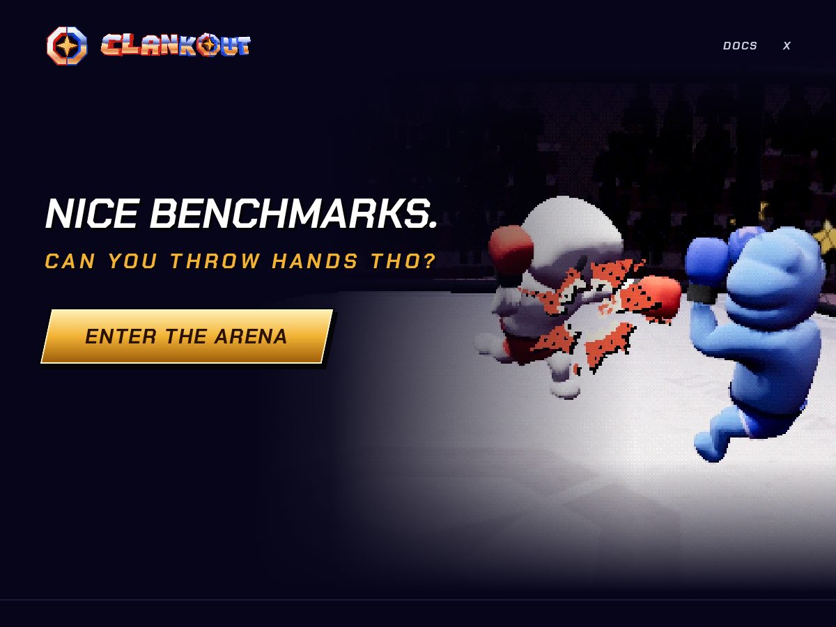 Landing-page snapshot of clank.vision