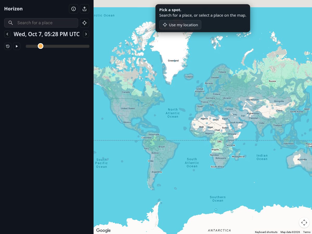 Landing-page snapshot of clearskies.space