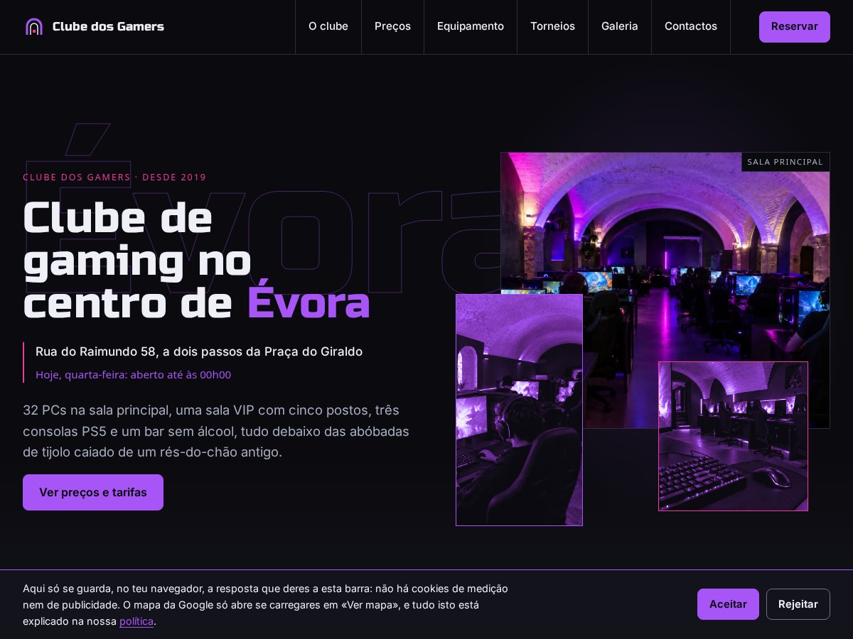 Landing-page snapshot of clubedosgamers.club