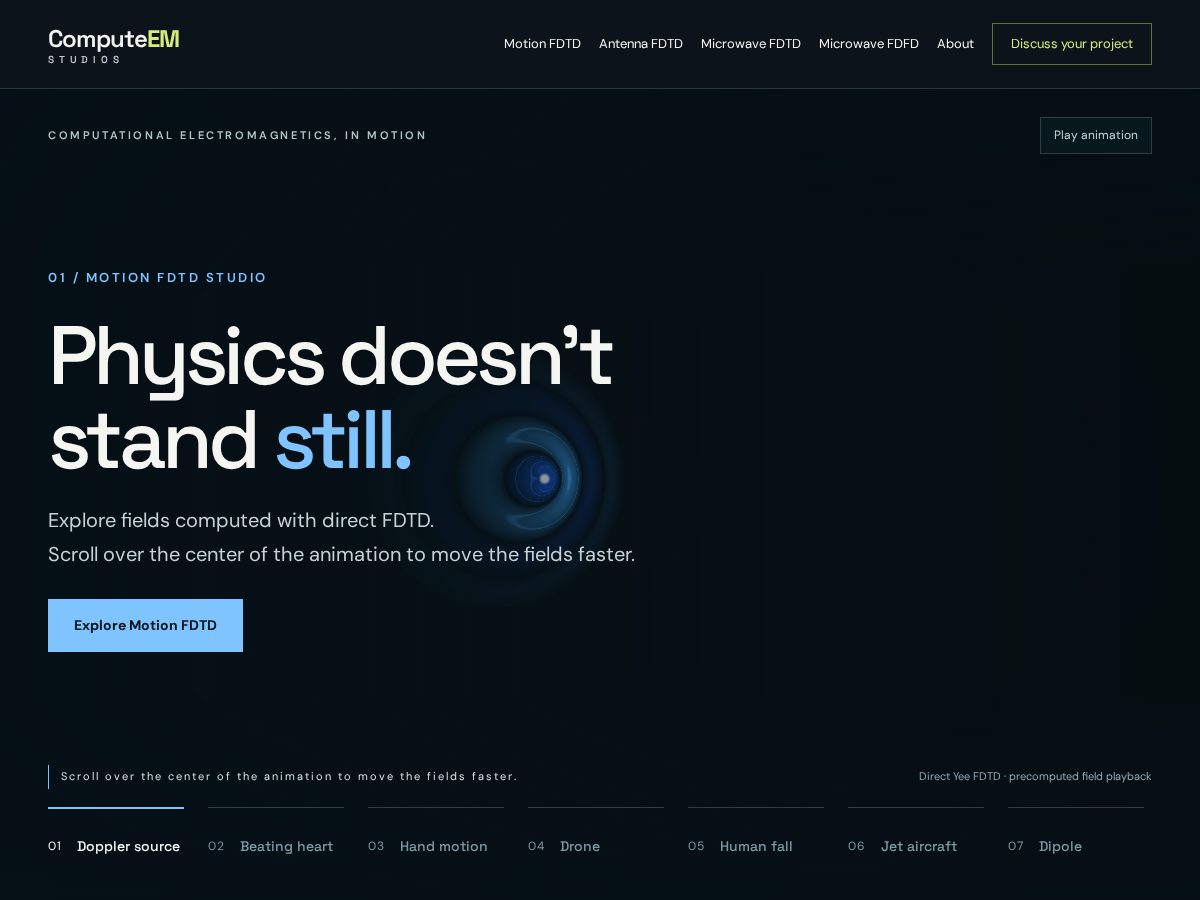 Landing-page snapshot of computeemstudios.com