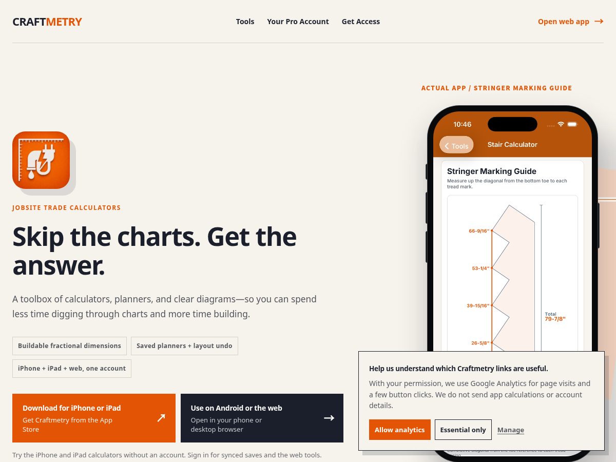 Landing-page snapshot of craftmetry.com