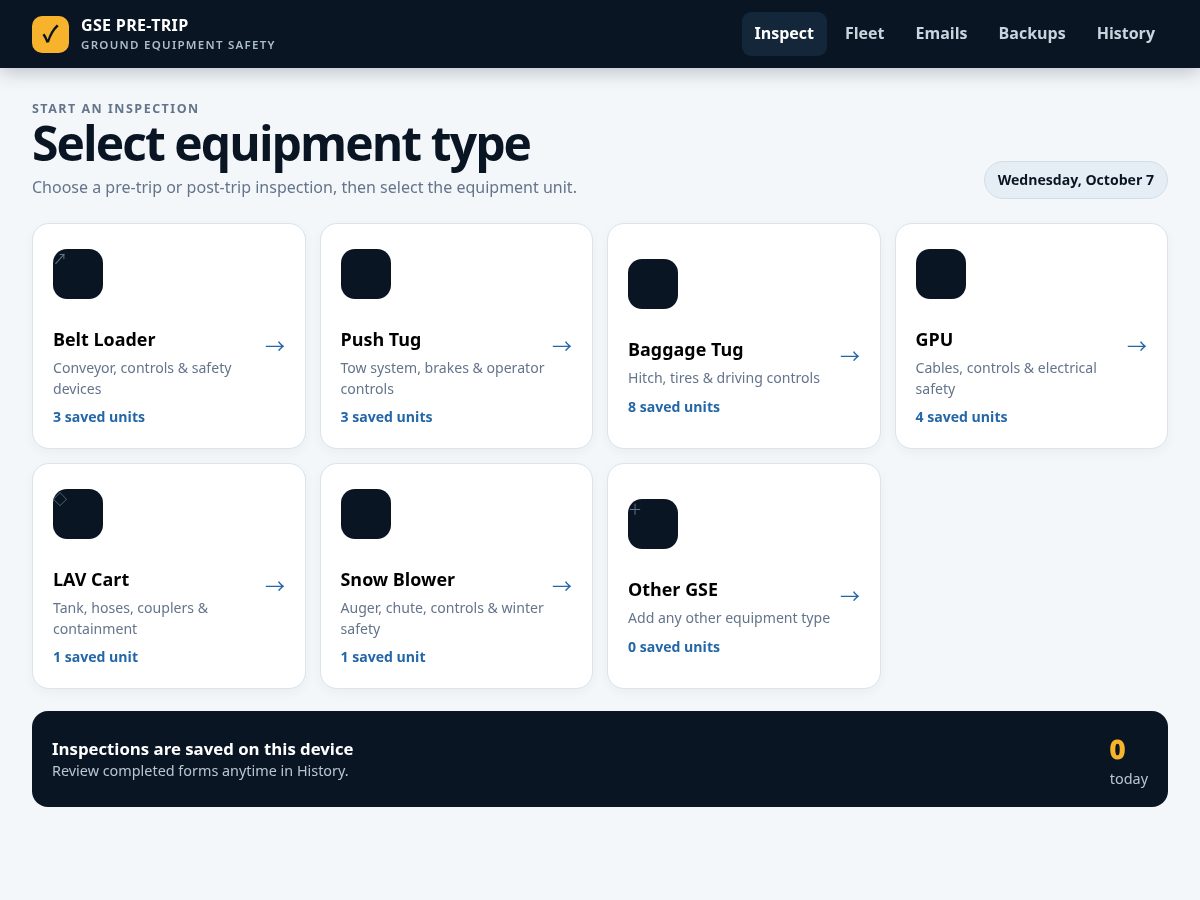Landing-page snapshot of dacgseinspections.com