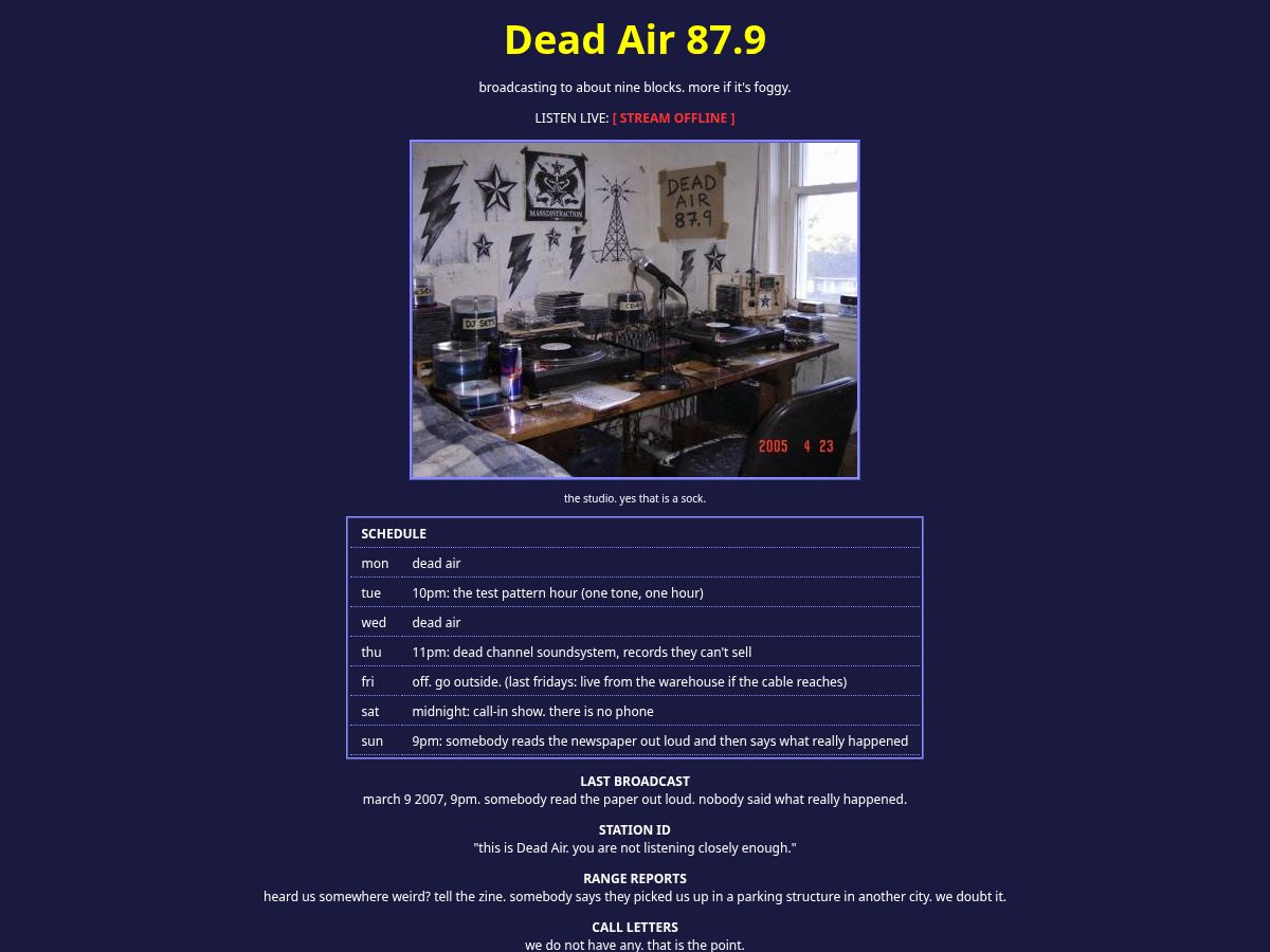 Landing-page snapshot of deadair879.com