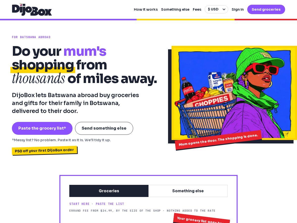 Landing-page snapshot of dijobox.com