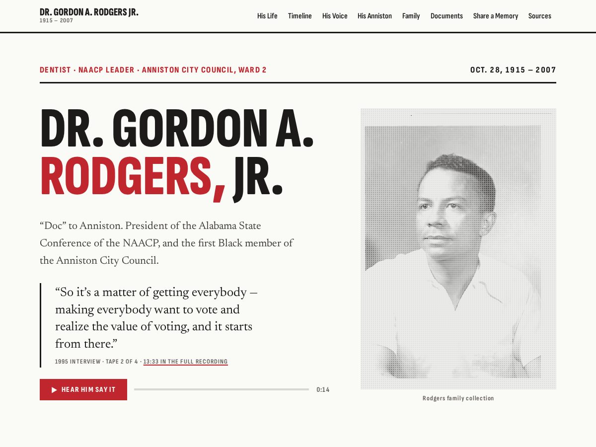 Landing-page snapshot of drgordonrodgersjr.com