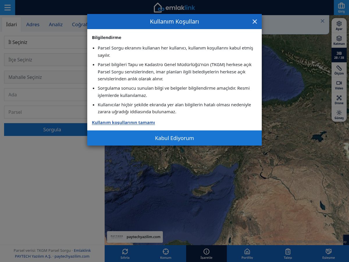 Landing-page snapshot of emlaklink.net