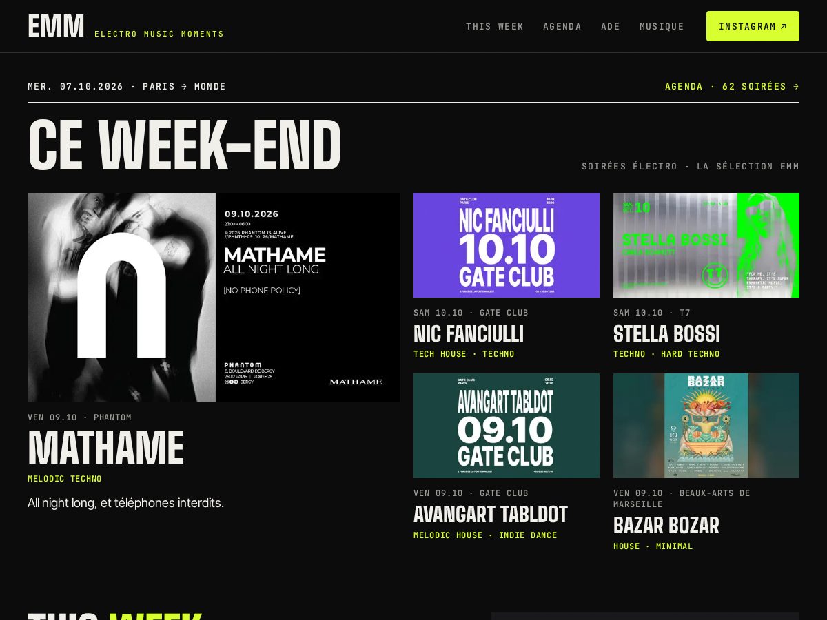 Landing-page snapshot of emm-event.space