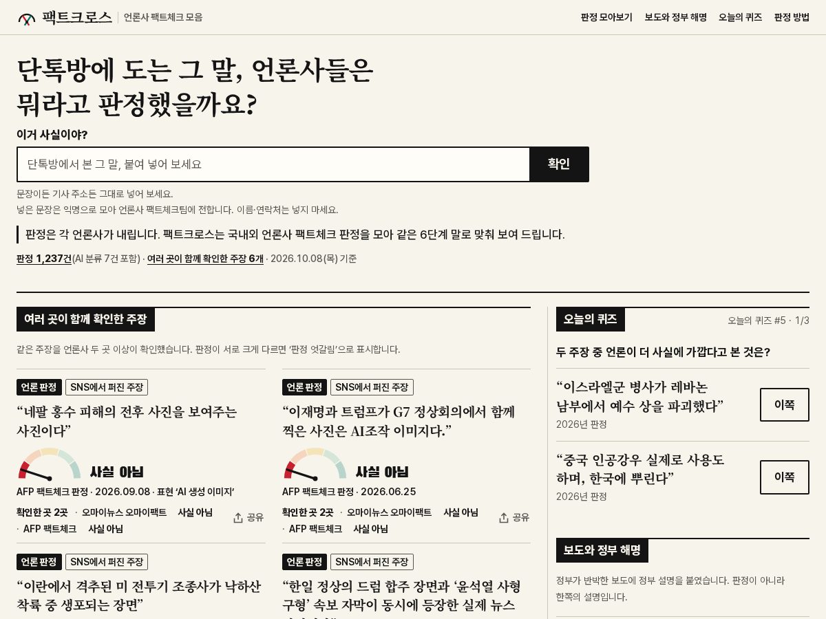 Landing-page snapshot of factcross.com