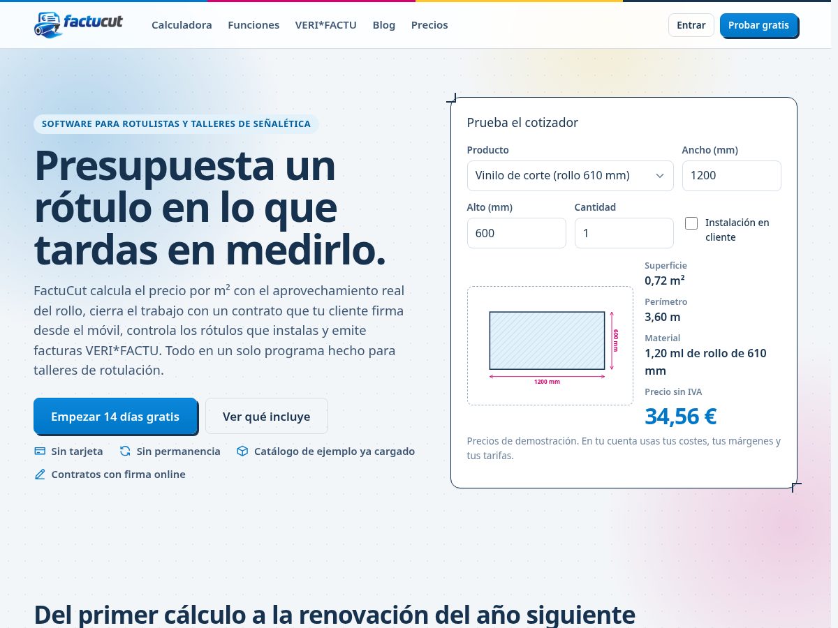 Landing-page snapshot of factucut.com