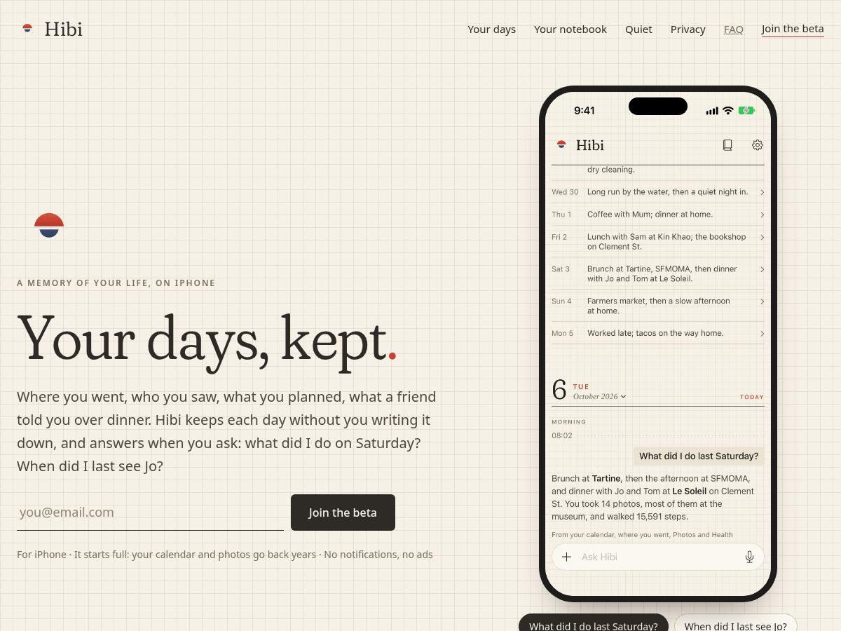 Landing-page snapshot of getalong.day