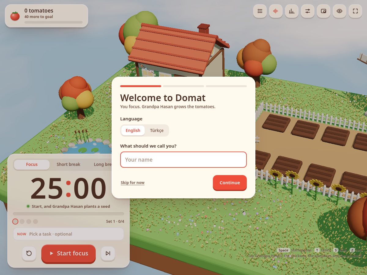 Landing-page snapshot of getdomat.com