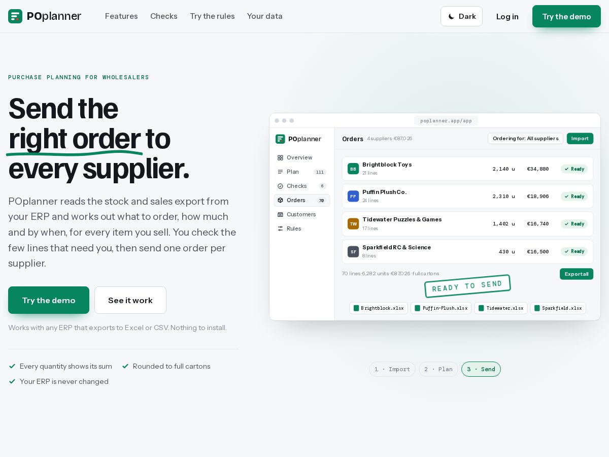 Landing-page snapshot of getpoplanner.com