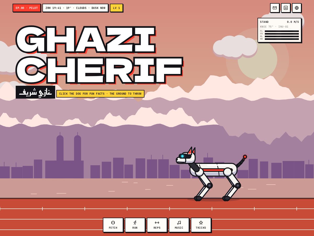 Landing-page snapshot of ghazicherif.com