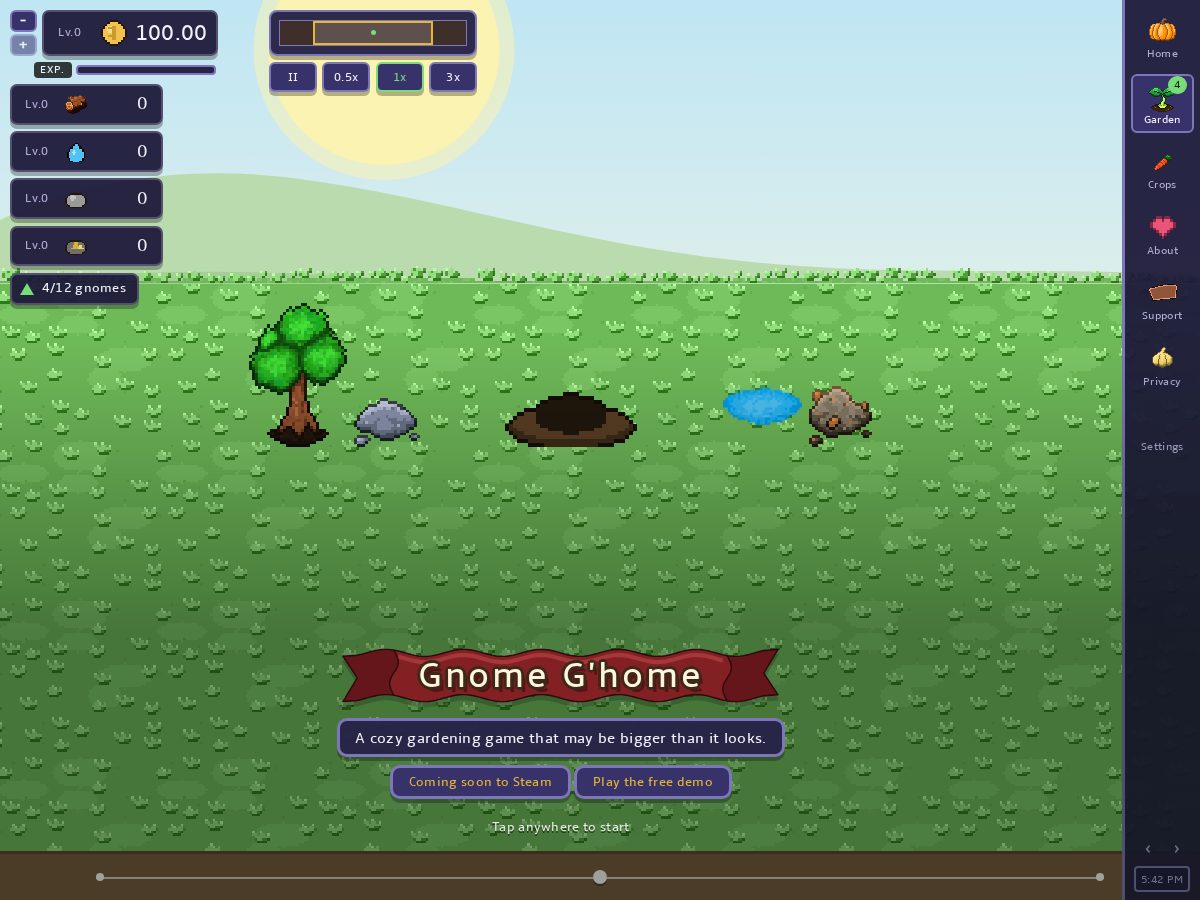 Landing-page snapshot of gnomeghome.net