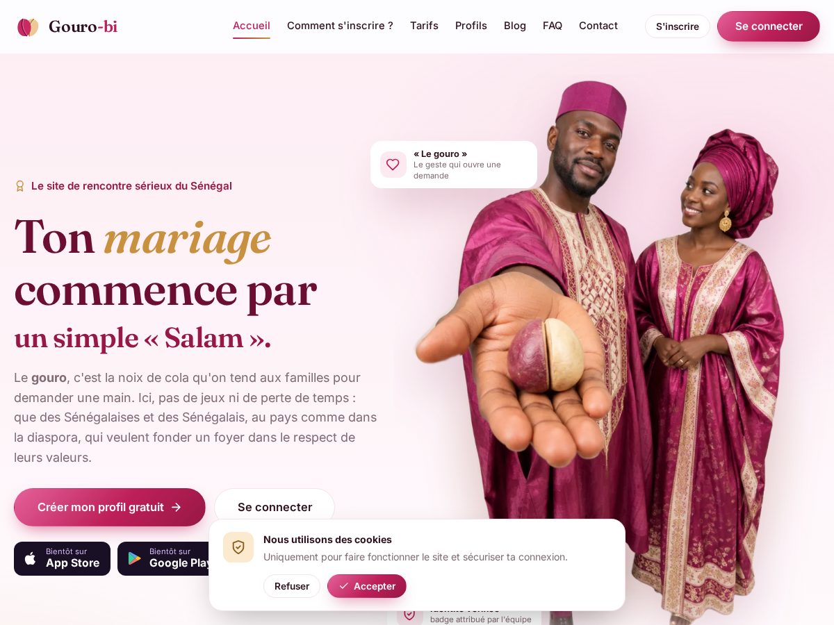 Landing-page snapshot of gourobi.com