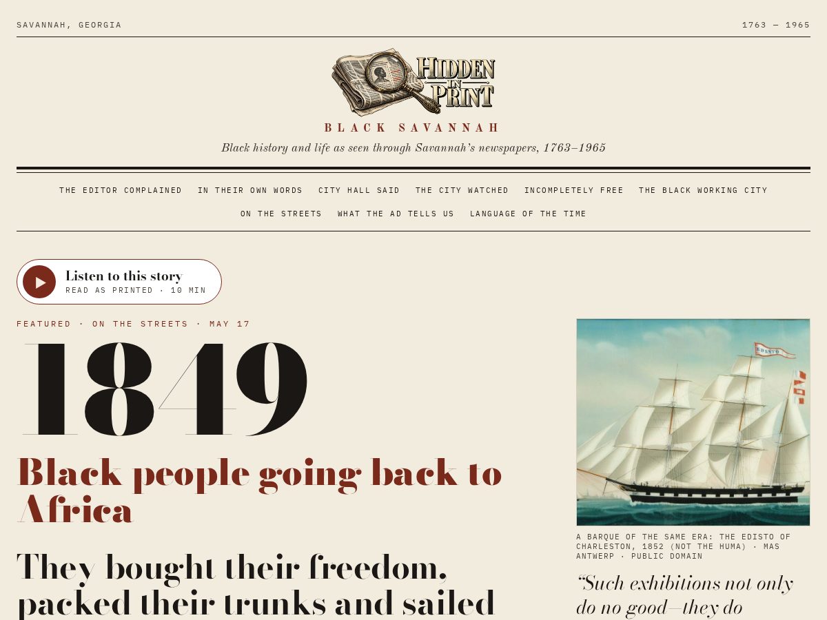 Landing-page snapshot of hiddeninprint.com