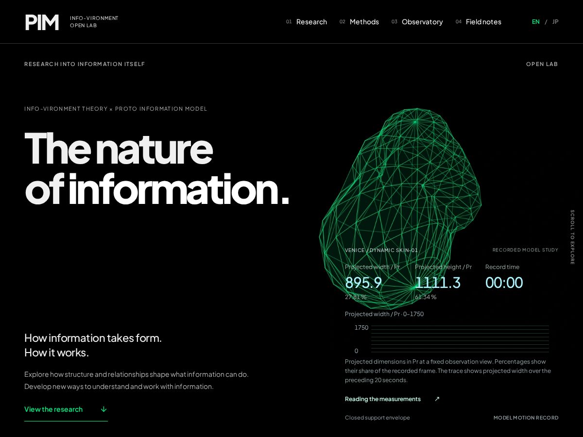 Landing-page snapshot of info-vironment.com