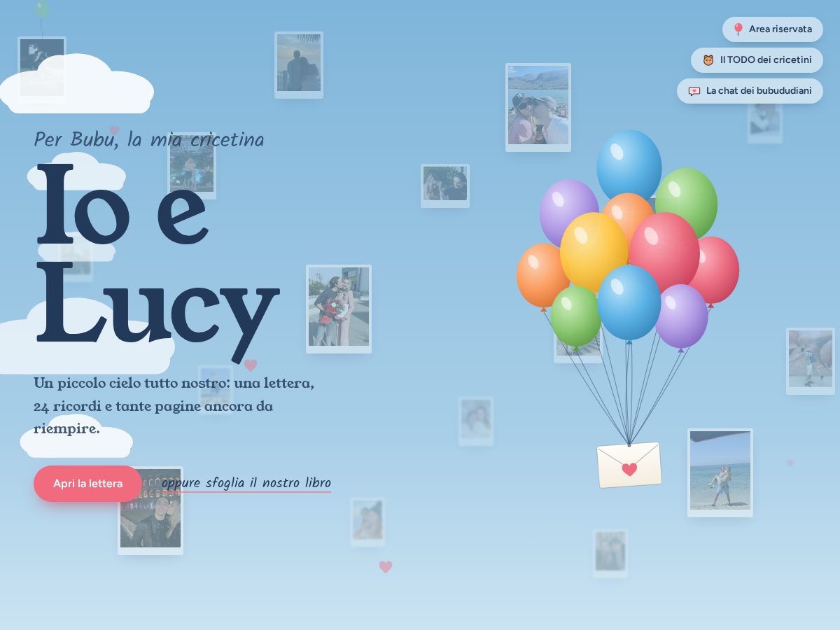 Landing-page snapshot of ioelucy.com