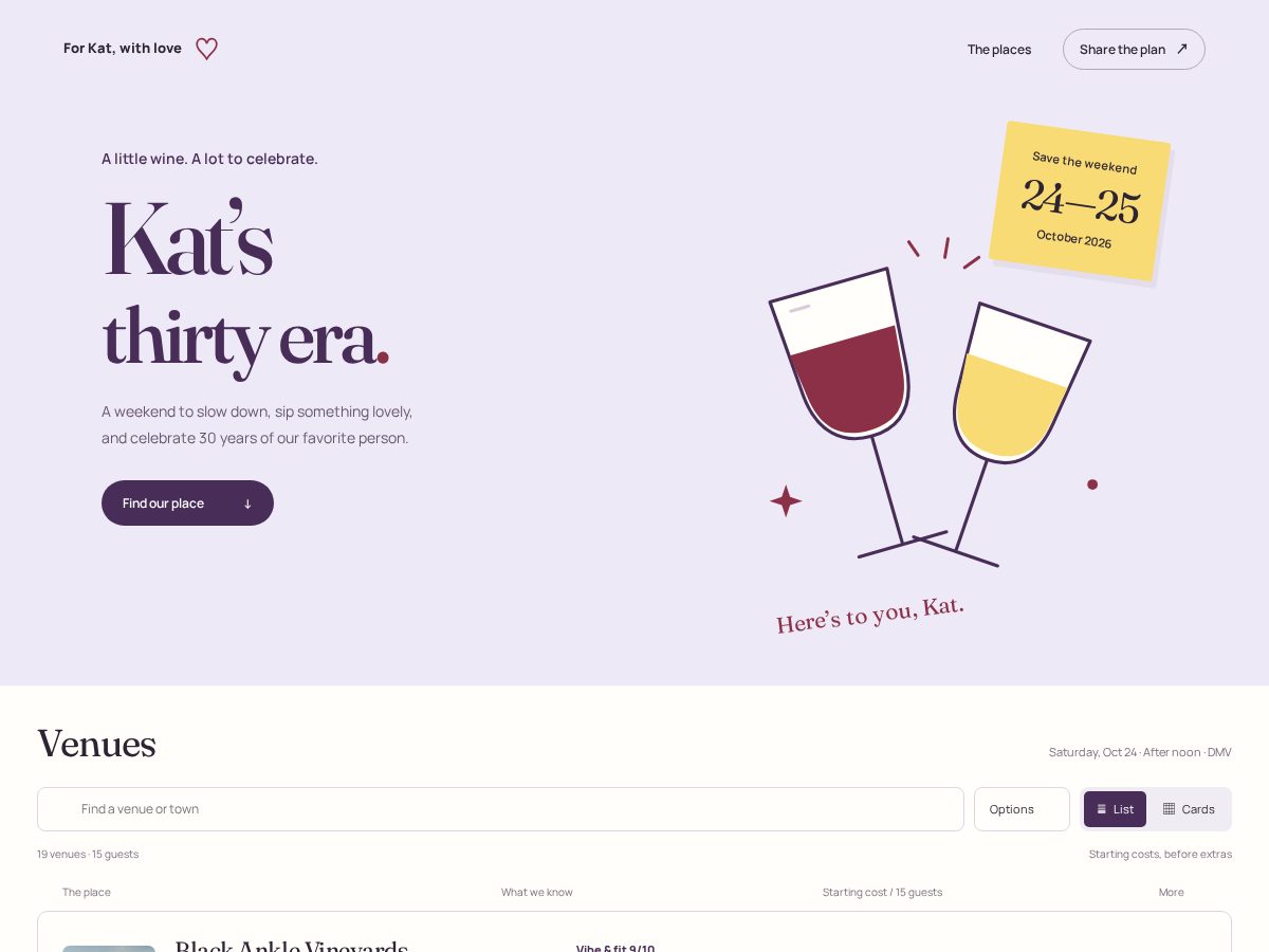 Landing-page snapshot of kats30.party