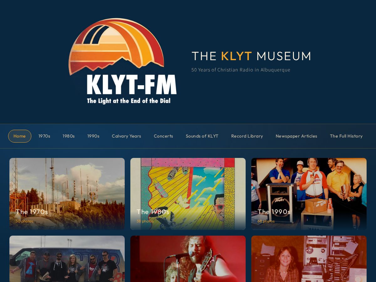 Landing-page snapshot of klytmuseum.com