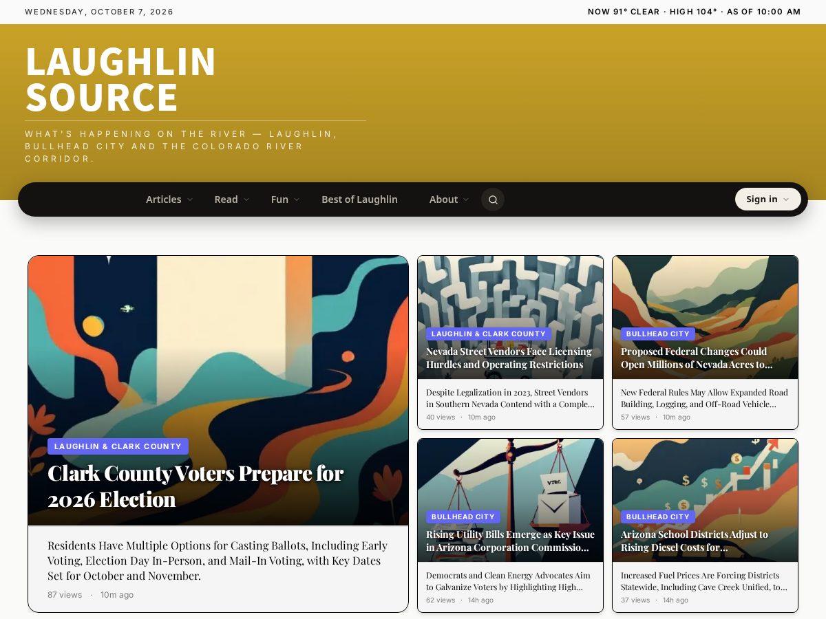 Landing-page snapshot of laughlinsource.com