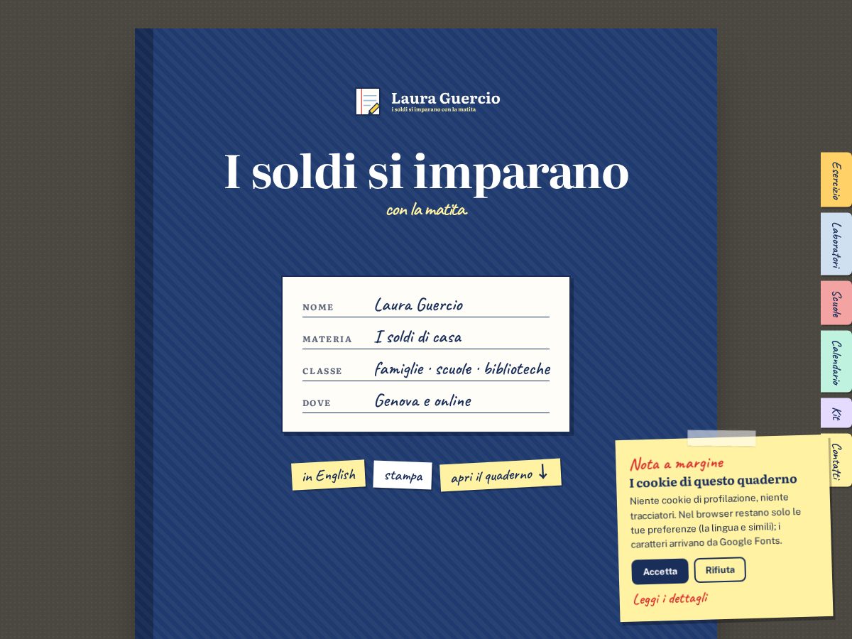 Landing-page snapshot of lauraguercio.info