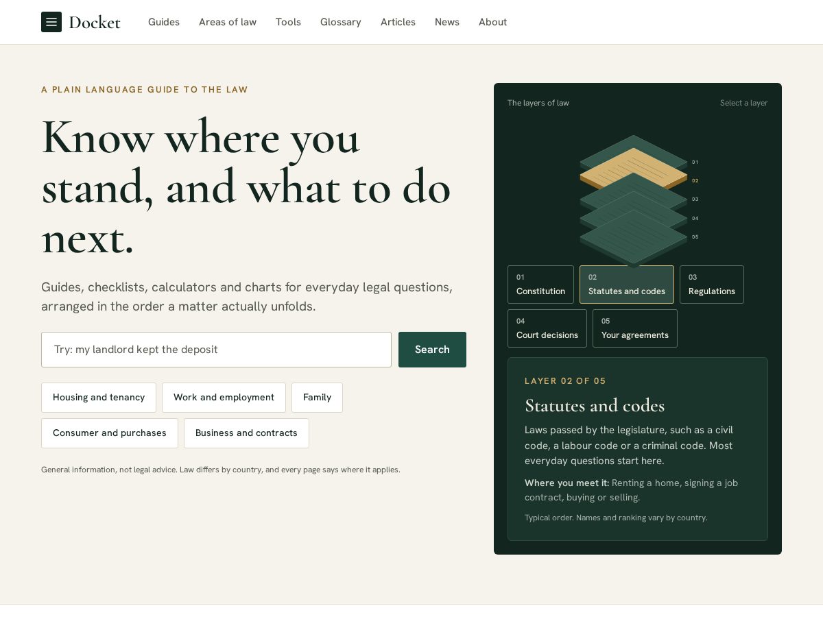 Landing-page snapshot of lawtheguide.com