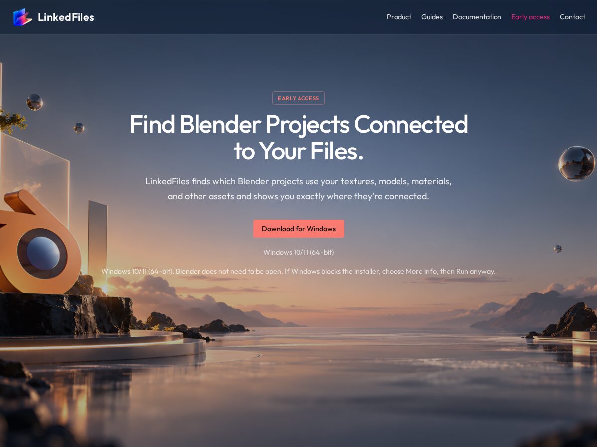 Landing-page snapshot of linkedfiles.com