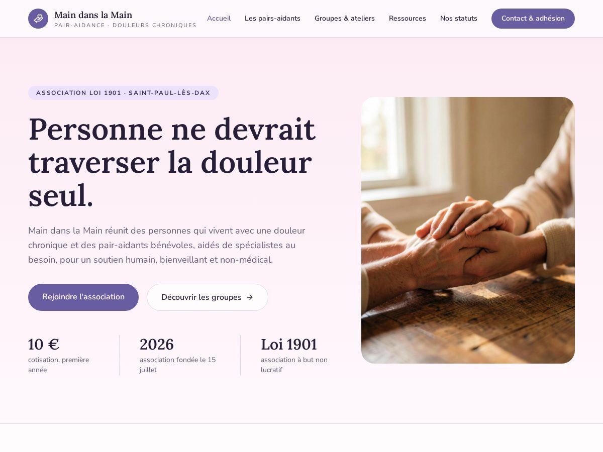 Landing-page snapshot of maindanslamain.life