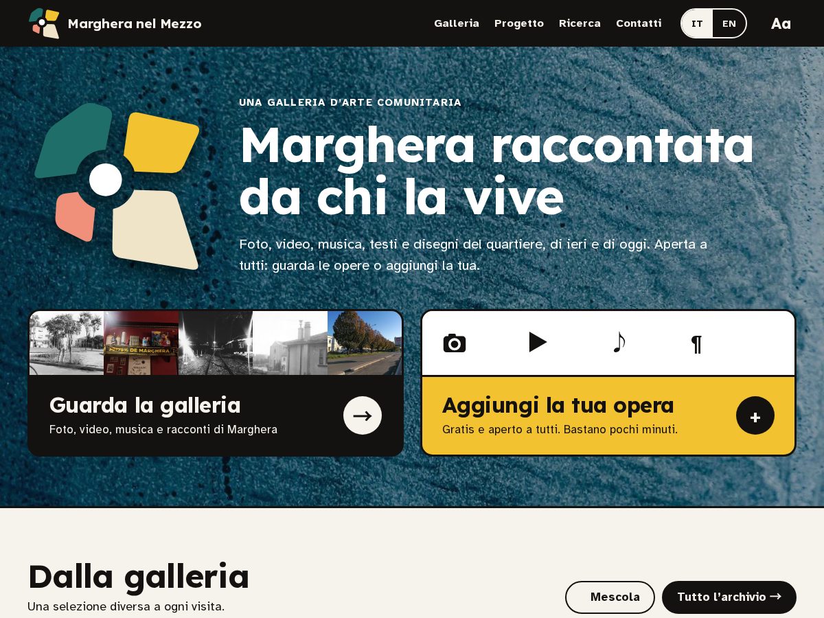 Landing-page snapshot of margheranelmezzo.com