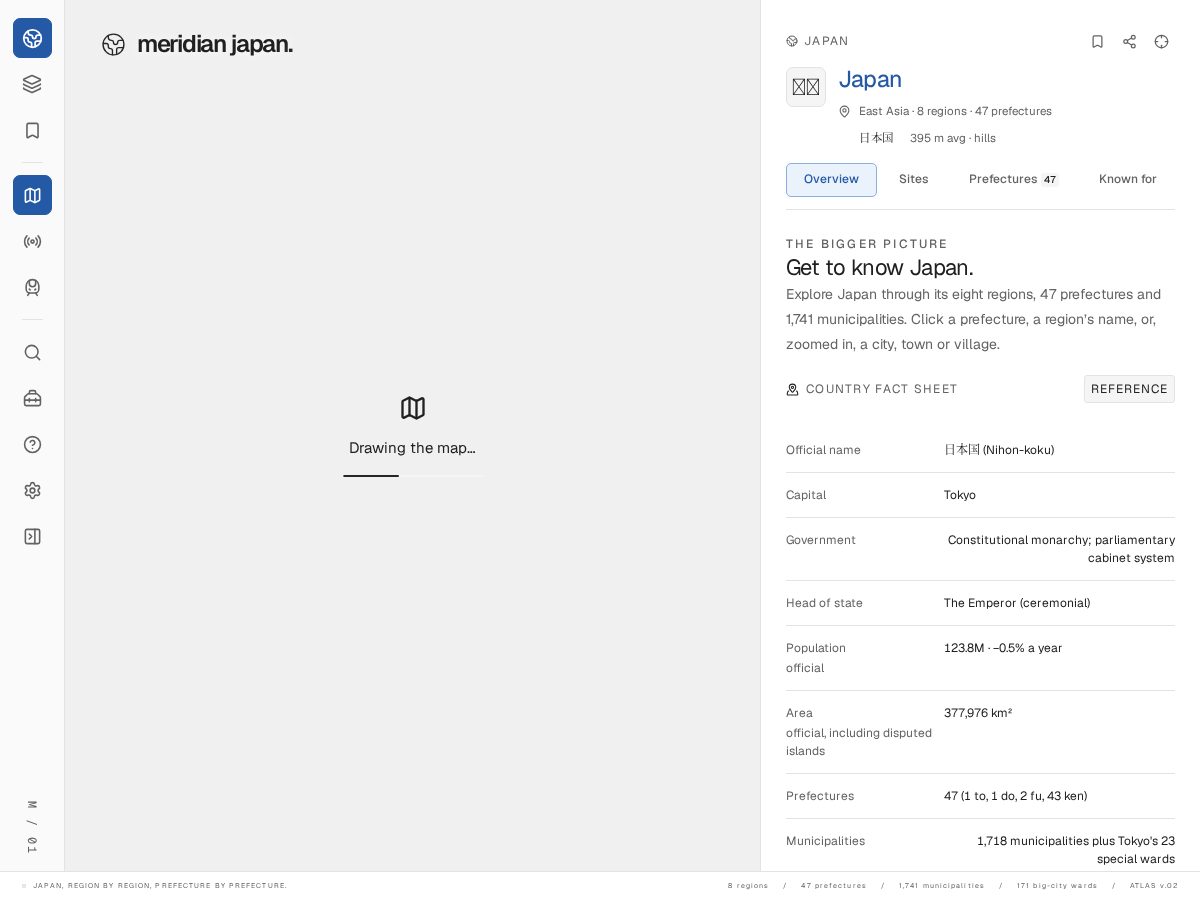 Landing-page snapshot of meridian-japan.com