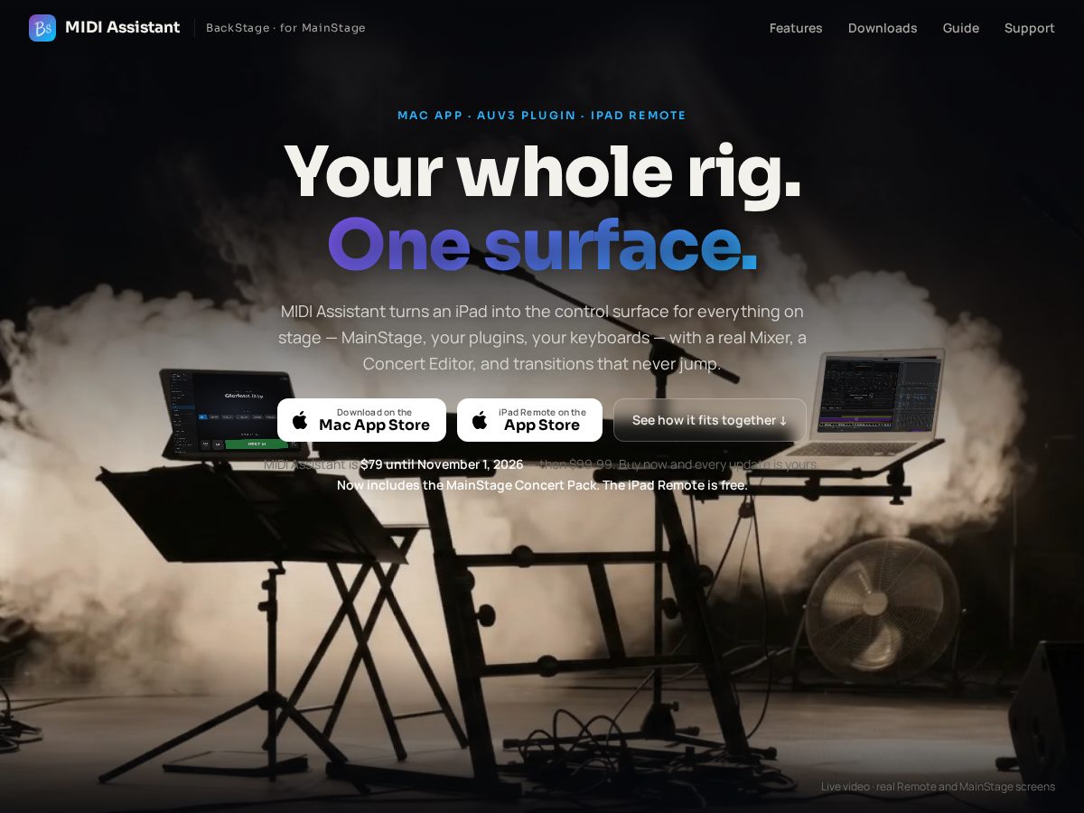 Landing-page snapshot of midiassistant.com
