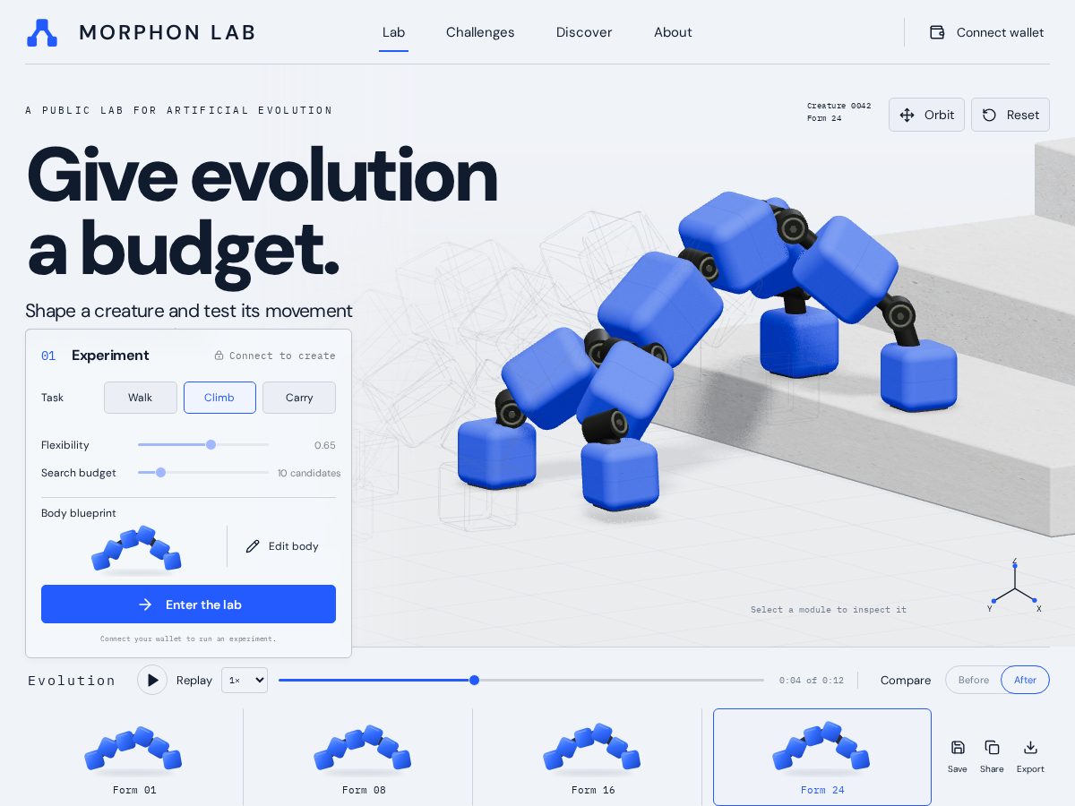 Landing-page snapshot of morphonlab.fun