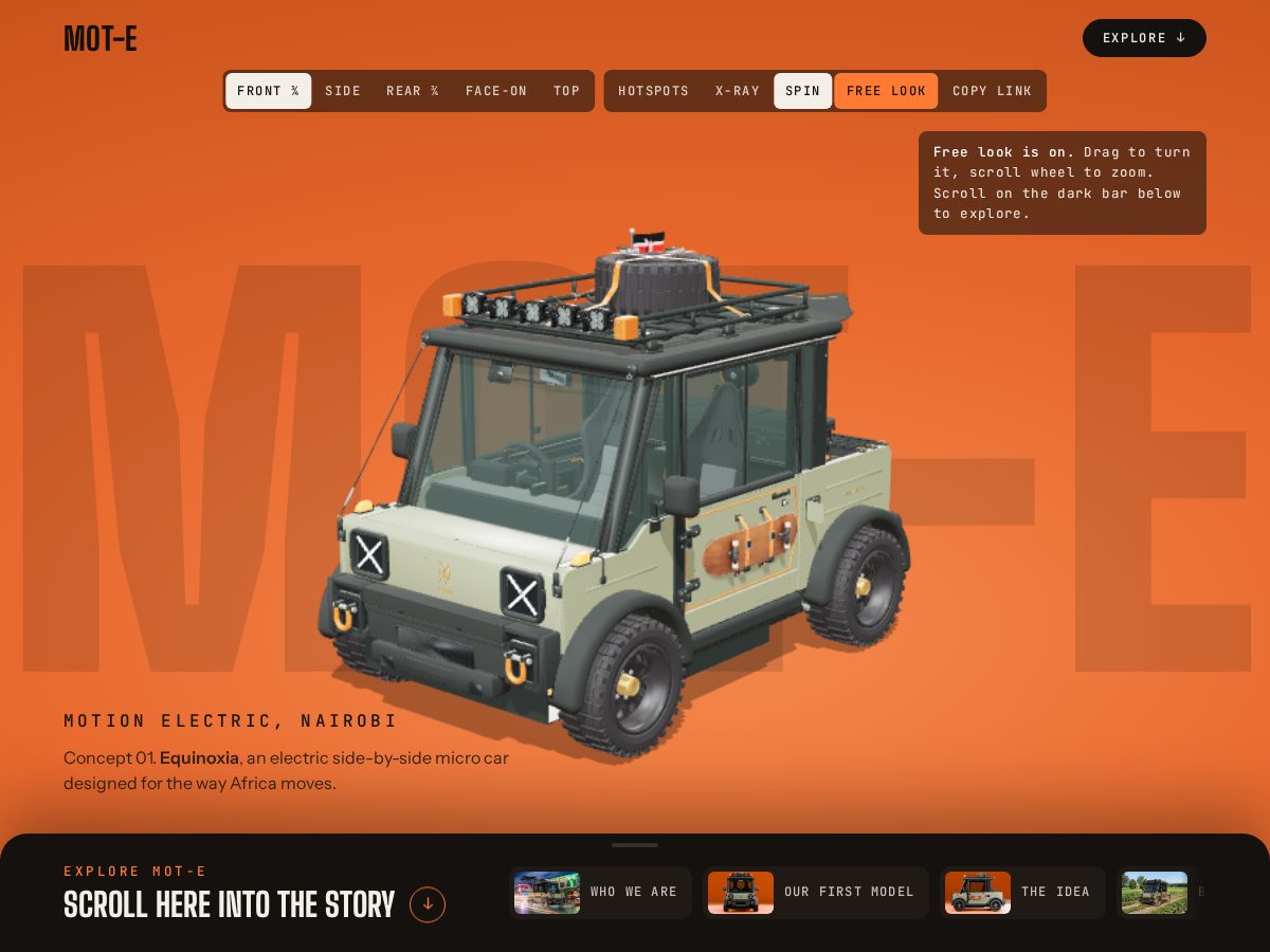 Landing-page snapshot of mot-e.online