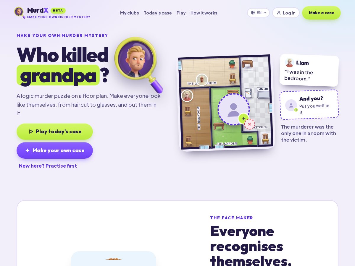 Landing-page snapshot of murdx.com