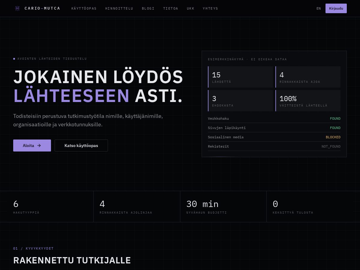 Landing-page snapshot of mutca.live