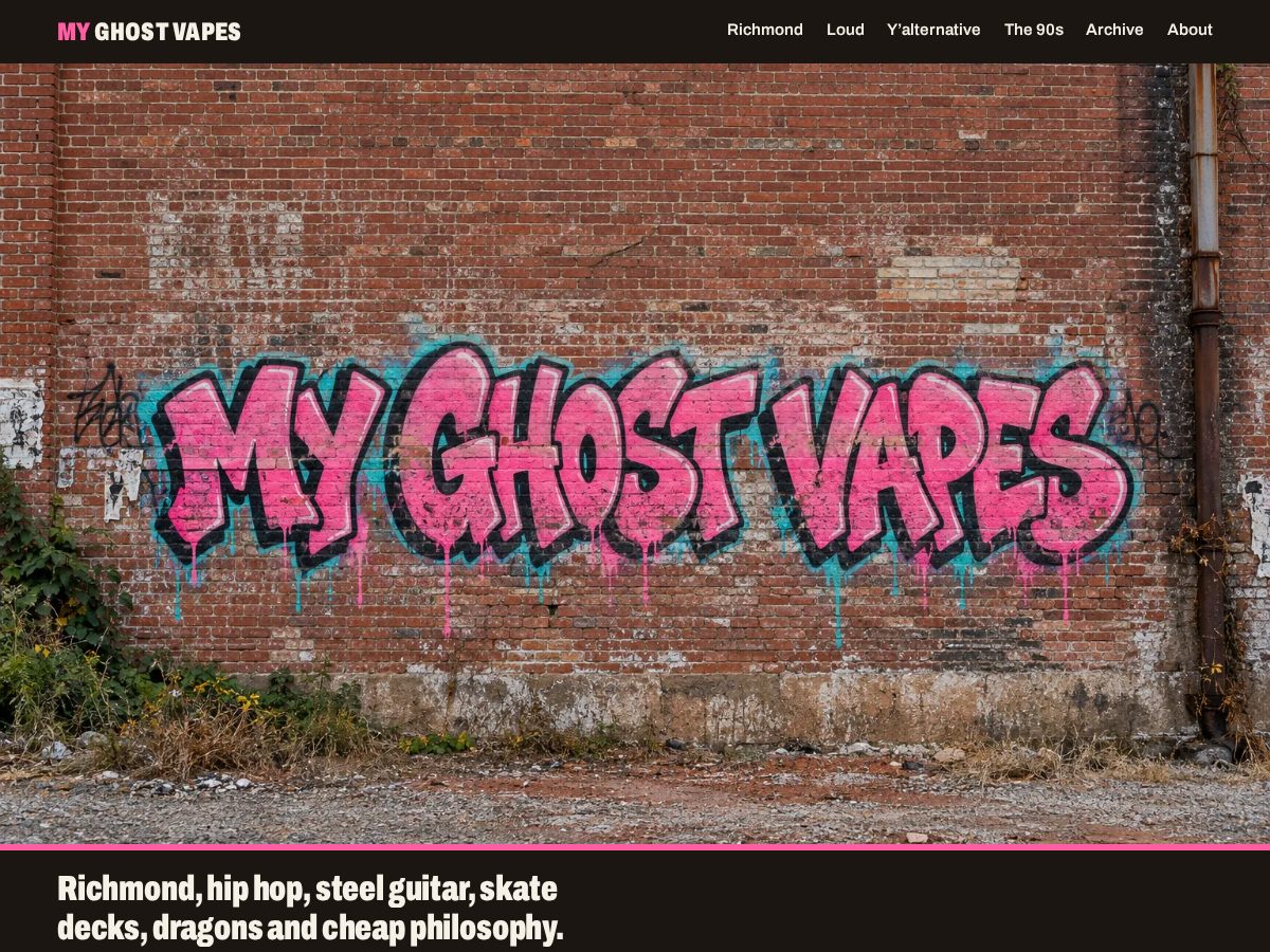 Landing-page snapshot of myghostvapes.com