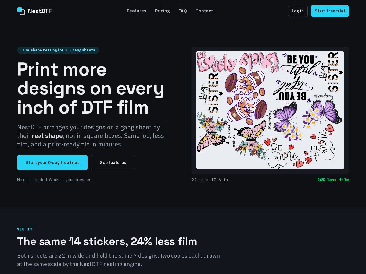 Landing-page snapshot of nestdtf.com