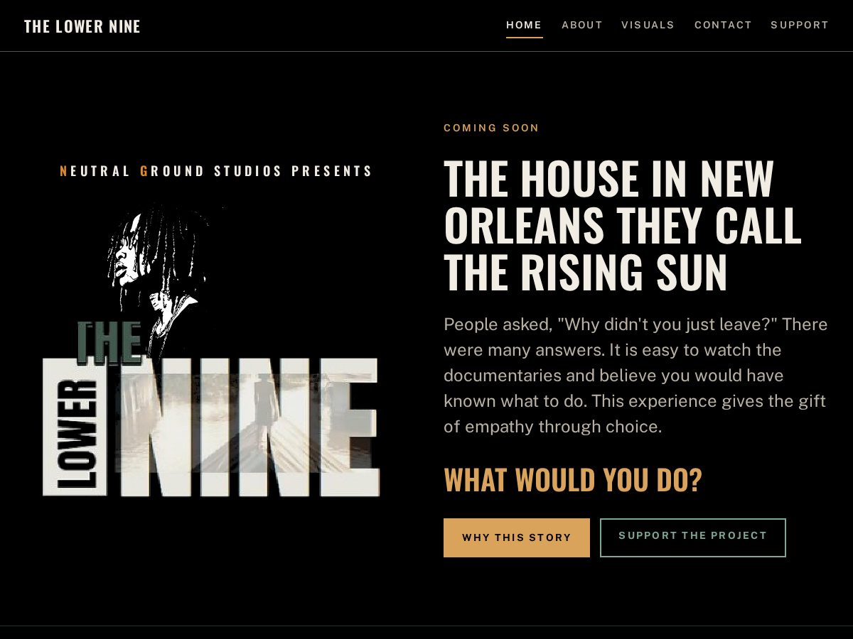 Landing-page snapshot of neutralgroundstudios.com