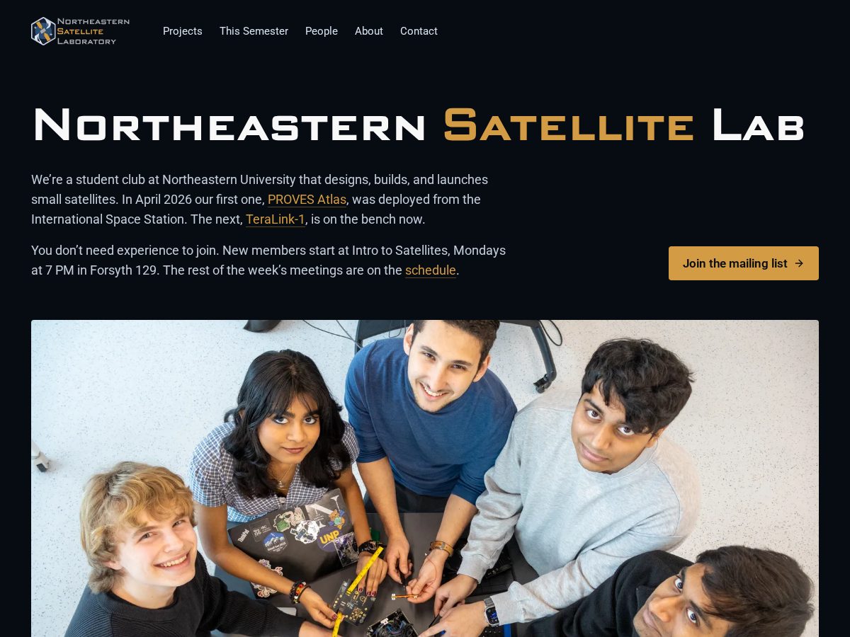 Landing-page snapshot of nsl.space
