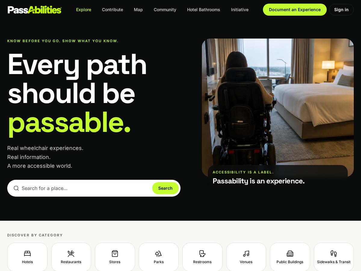 Landing-page snapshot of passabilities.com