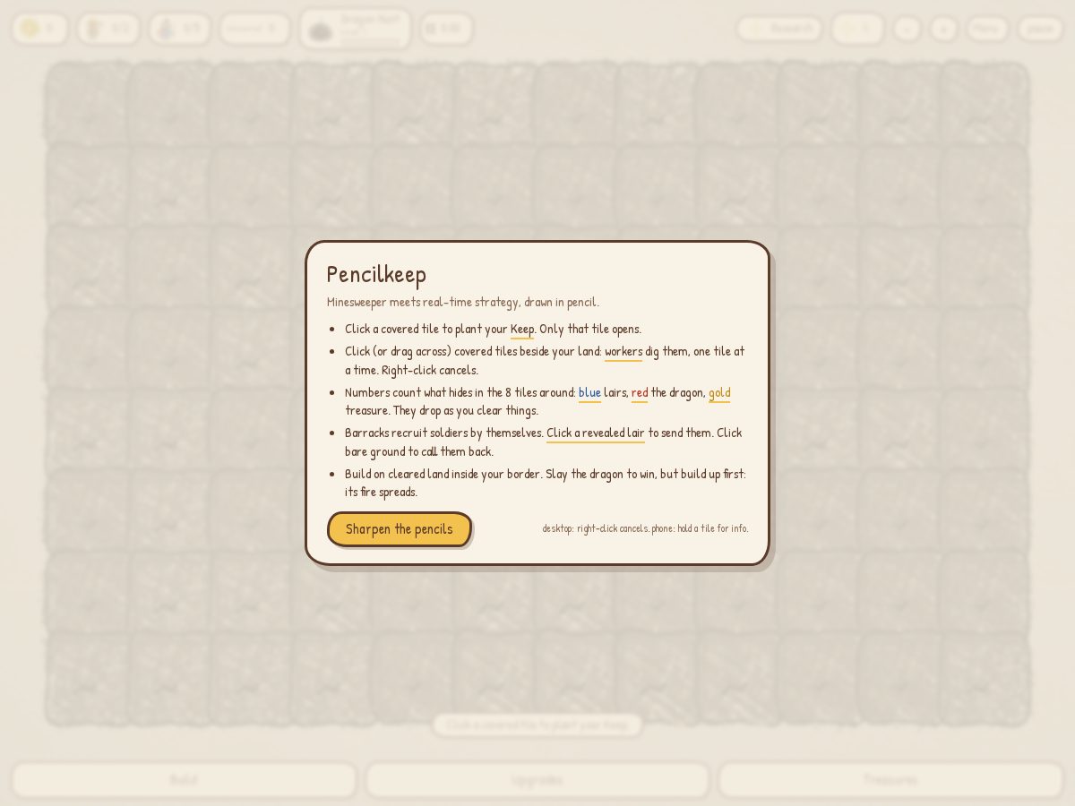 Landing-page snapshot of pencilkeep.xyz
