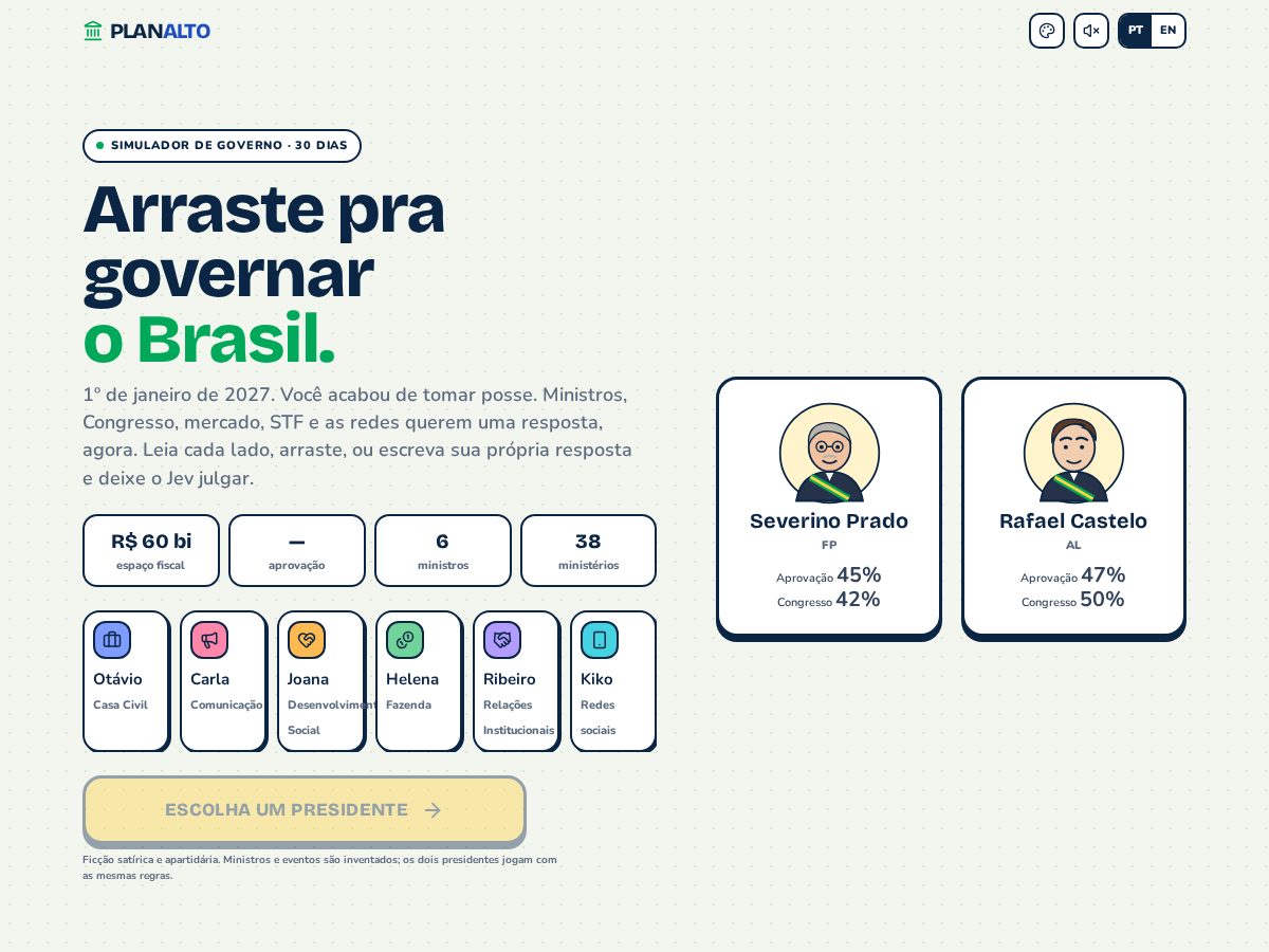 Landing-page snapshot of planalto.dev