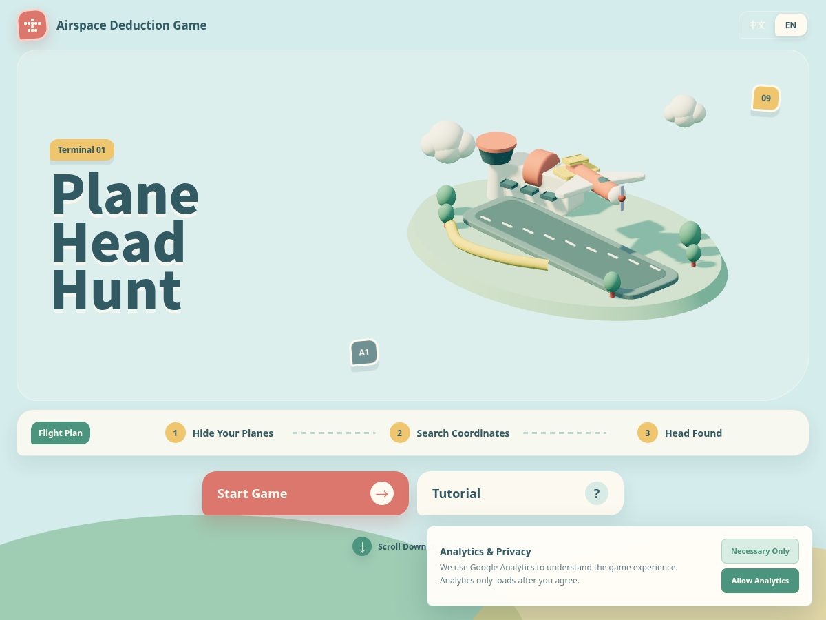 Landing-page snapshot of planeheadhunt.xyz