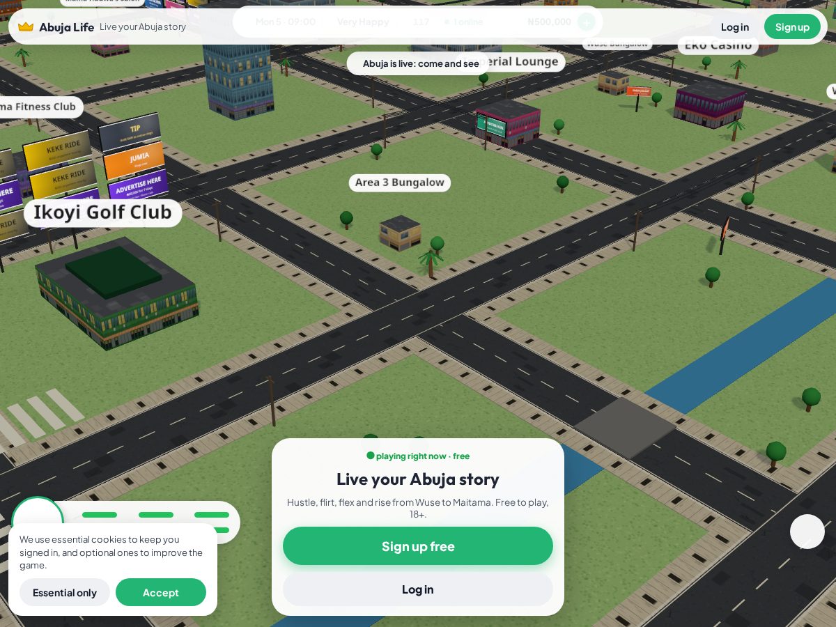 Landing-page snapshot of playabujalife.com